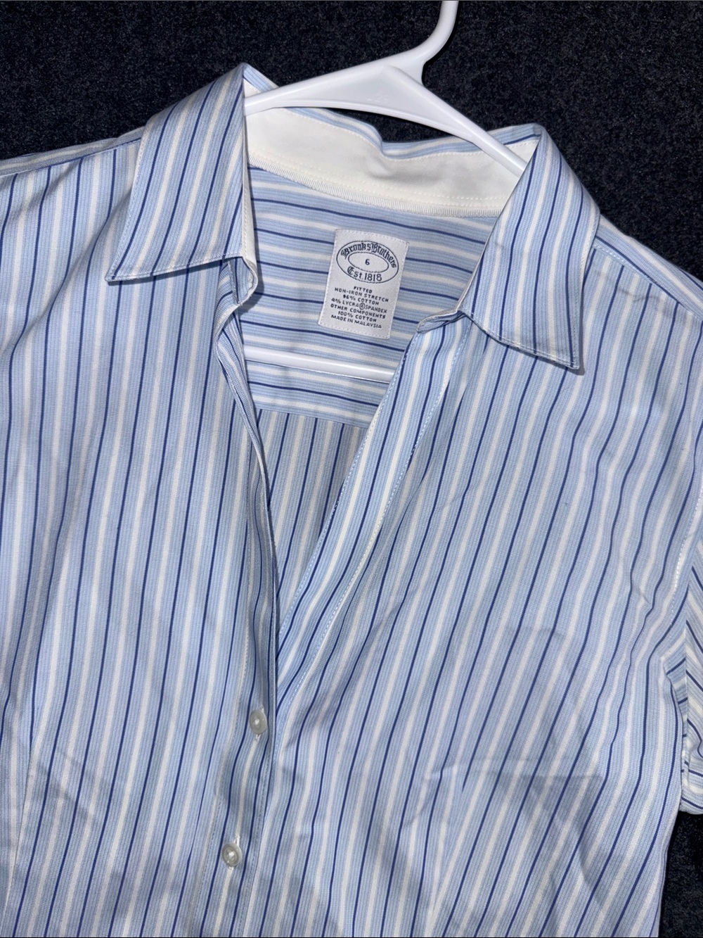 Brooks Brothers Light Blue and White Striped Dress Shirt